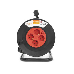 Alargador enrollable 25m 4 tomas 16A