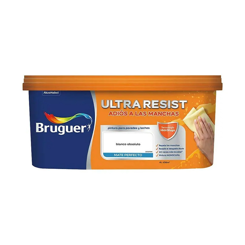 Pintura plástica blanca 4L Bruguer Ultra Resist Pintura plástica blanca 4L Bruguer Ultra Resist