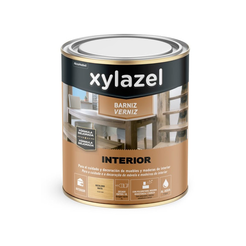 Barniz incoloro satinado 750ml Xylazel